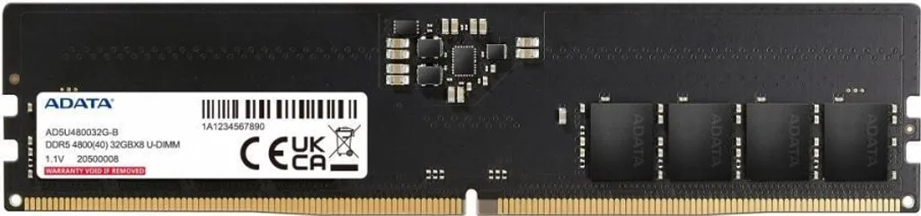 Barrette de RAM DDR5 32Go ADATA 4800MHz pour PC de Bureau Performant