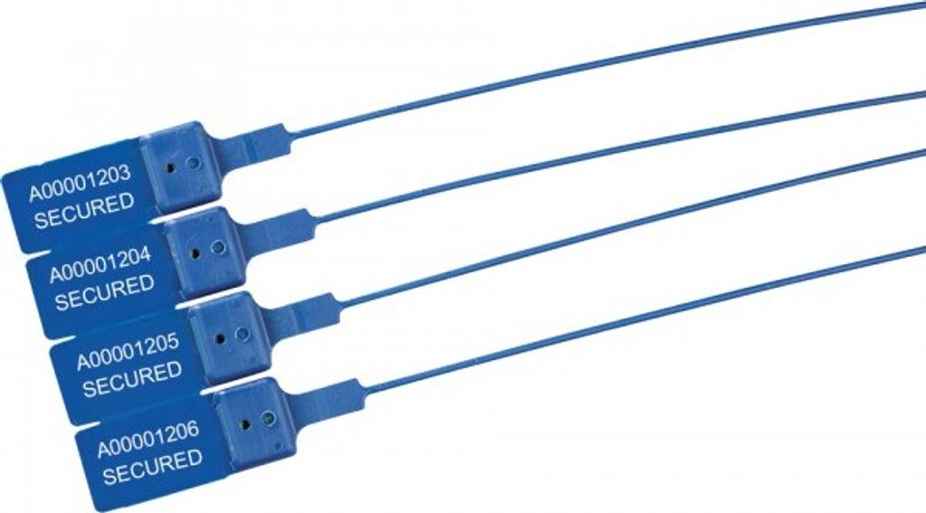 Sicherheits-Zugplombe TEN-LOK 1, blau, Nylon, 290mm, Ø 2mm, 1000/VE