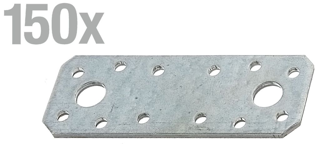 Alberts 150 x Flachverbinder 96 x 35 mm mit CE Kennzeichnung sendzimirverzinkt