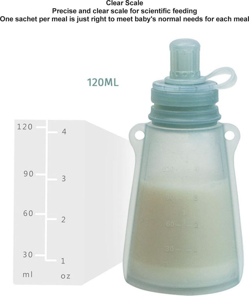 Silikon-Aufbewahrungsbeutel für Muttermilch, wiederverwendbar, sicher, lebensmittelecht, auslaufsicher, für Muttermilch, Gefrierschrank zum Still...