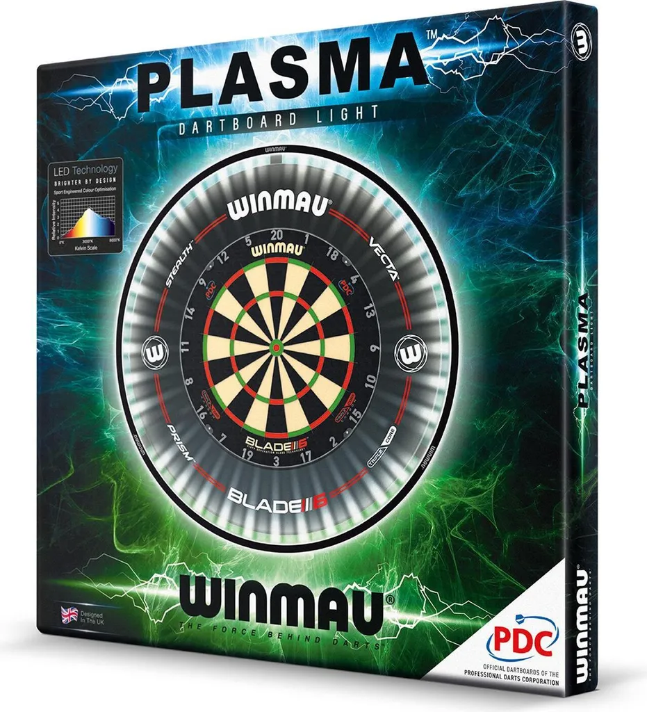 Éclairage LED pour cible de fléchettes Winmau Plasma en aluminium - 22