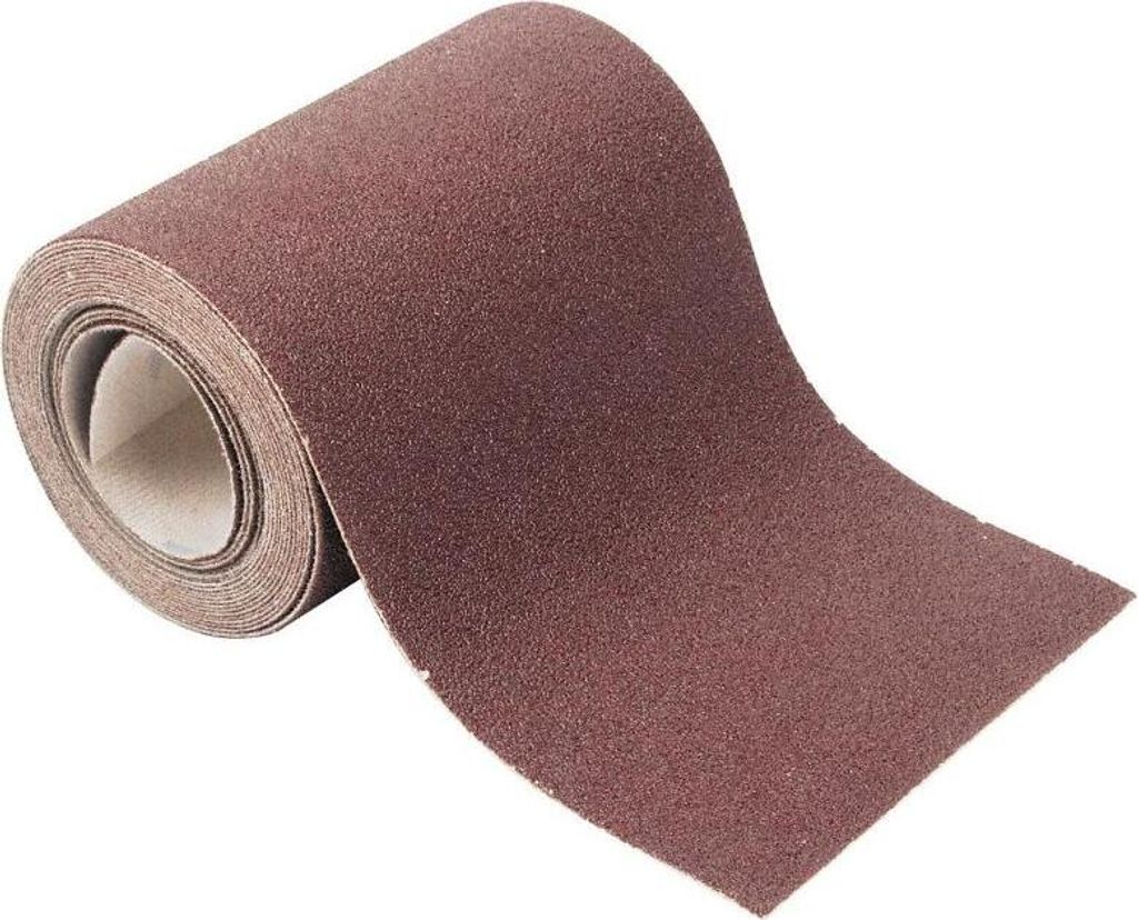 Wolfcraft 1740000 Schleifpapierrolle mit Klett Körnung num 80 L x B 4 m 115 mm 4