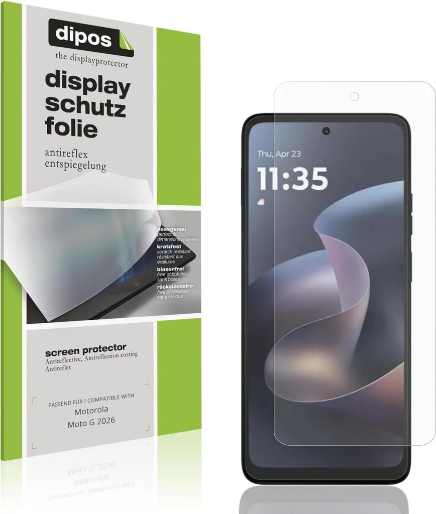Dipos Pellicola Protettiva Antiriflesso Per Motorola Moto G, Taglio Laser, Opaca E Anti-impronta