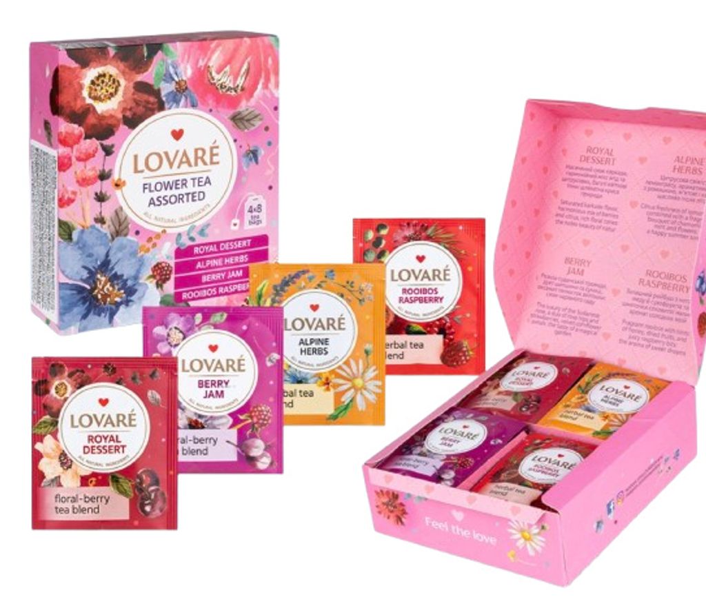 Lovare Blumentee Assortie en Teebeutel 32*1,5g Image du produit 