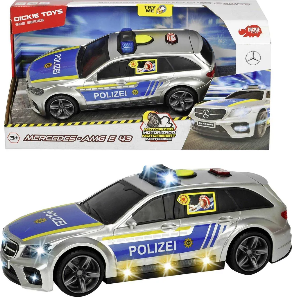 Dickie Mercedes AMG E 43 203716018 Voiture de Police Motorisée pour Enfant
