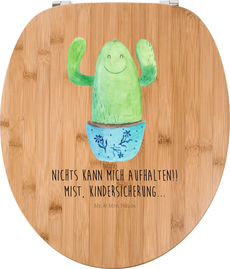 Mr. & Mrs. Panda Motiv WC Sitz Kaktus Happy - Transparent - Geschenk, Klo-Deckel, Klodeckel, Brille, Freundin, Büro, Spruch, Mutter, Familie, Ausb...