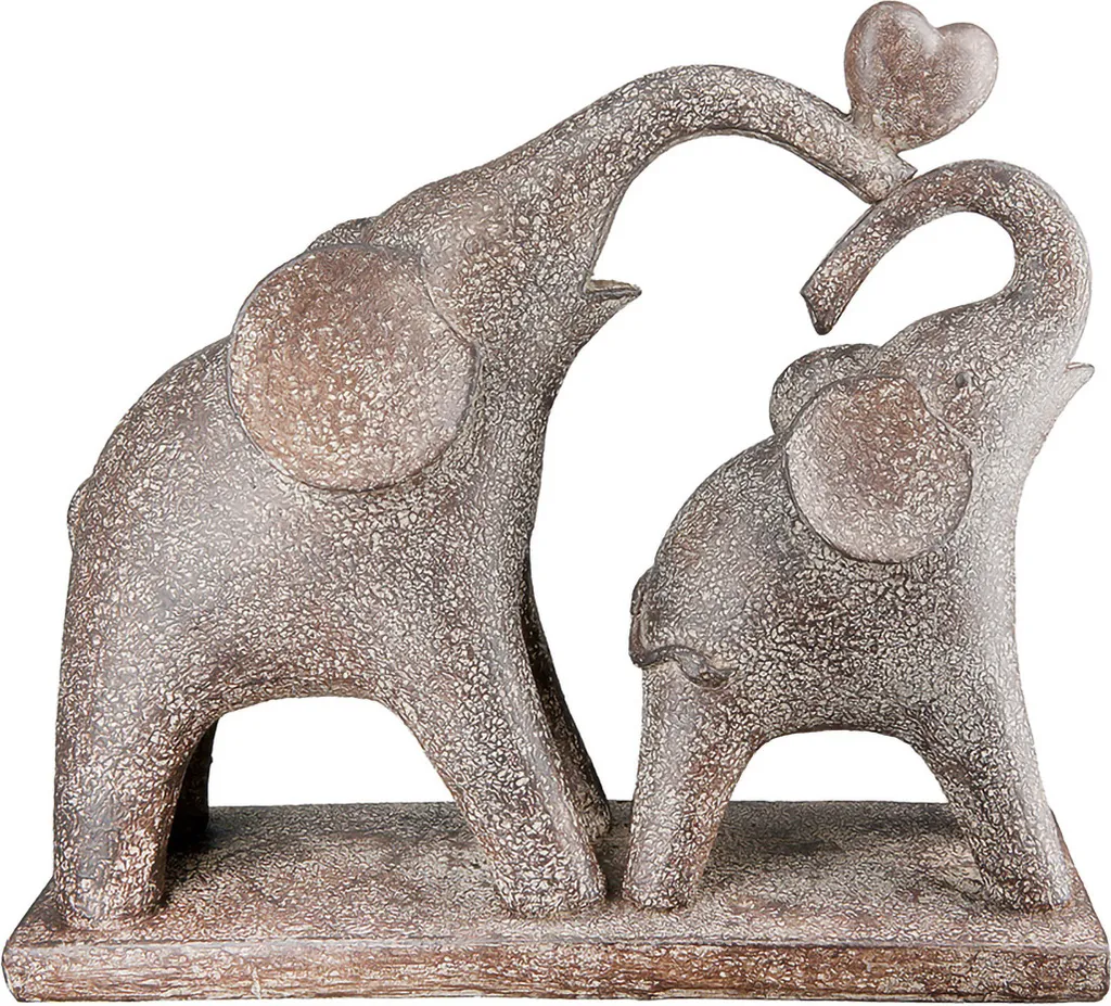 Figurine Éléphant Marula Brune en Résine 26.5x24cm Finition Artisanale