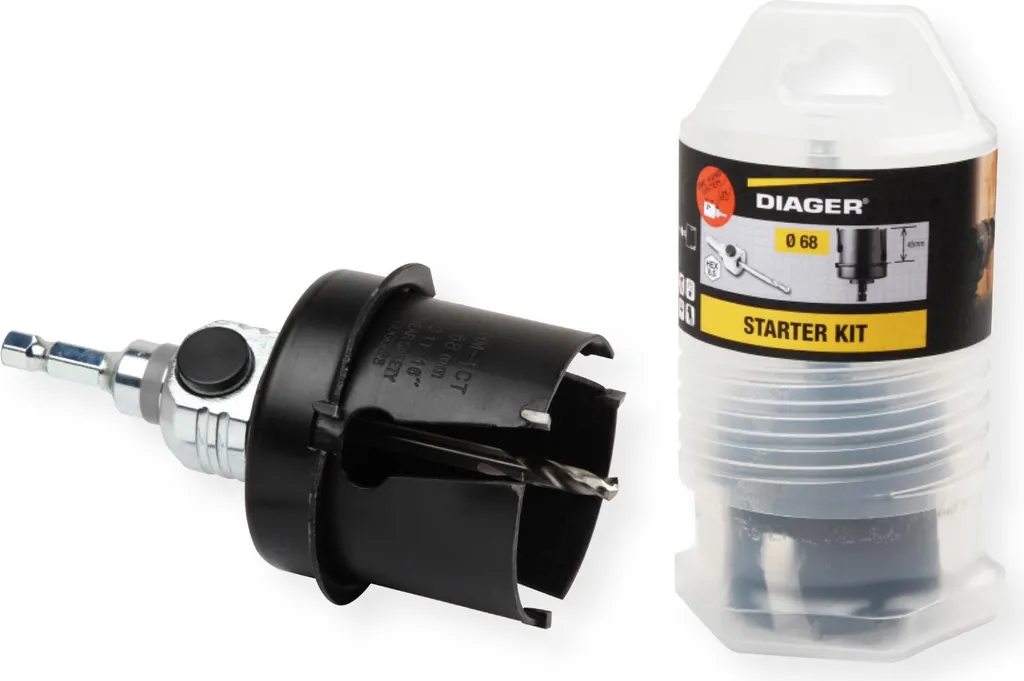 Kit scie cloche carbure 68mm multi-matériaux haute performance Diager