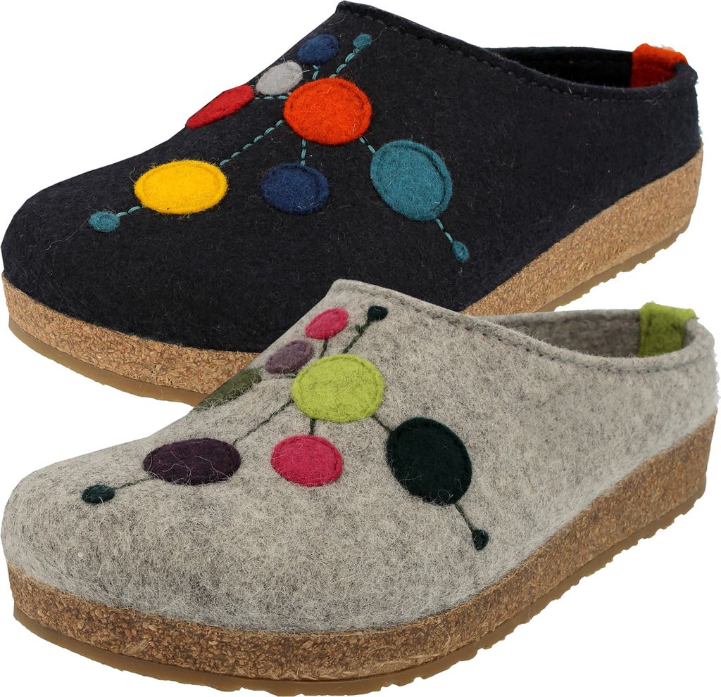 Haflinger Damen Pantoffel Hausschuh Grizzly Faible 731086, Größe:41 EU, Farbe:Blau