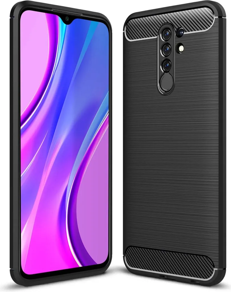 Custodia NALIA Xiaomi Redmi 9 Carbonio Elegante | Cover Protettiva TPU