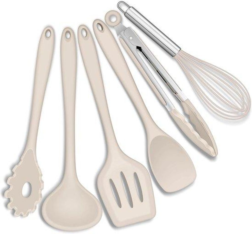 Silikon Küchenutensilien - Hitzebeständiges Kochgeschirr - BPA-frei - Ondickebares Küchenutensilien Set - Küchenutensilien Set mit Halter - Hoc...