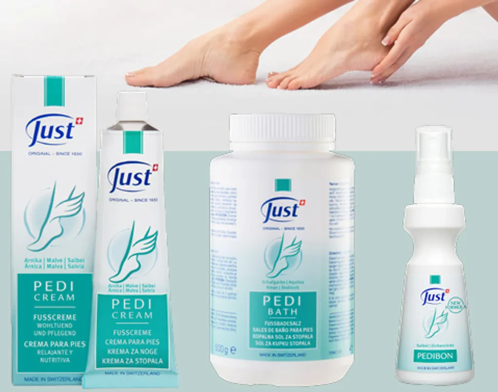 Cura Piedi Naturale Just: Set Pedisal, Pedicream e Pedibon Svizzero