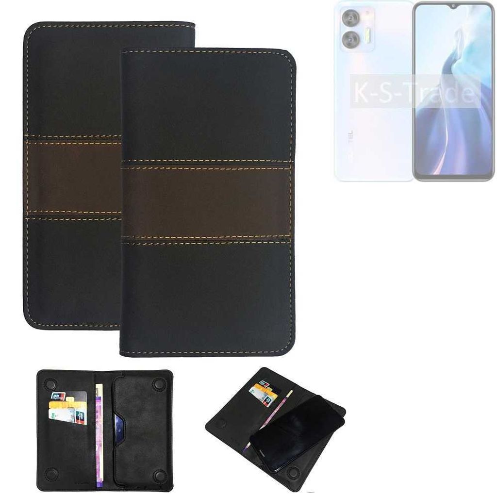 K-S-Trade Hülle Handyhülle kompatibel mit Oukitel C36 Schutzhülle Walletcase Bookstyle Tasche Schutz Case Handytasche Wallet Cover Kunstleder