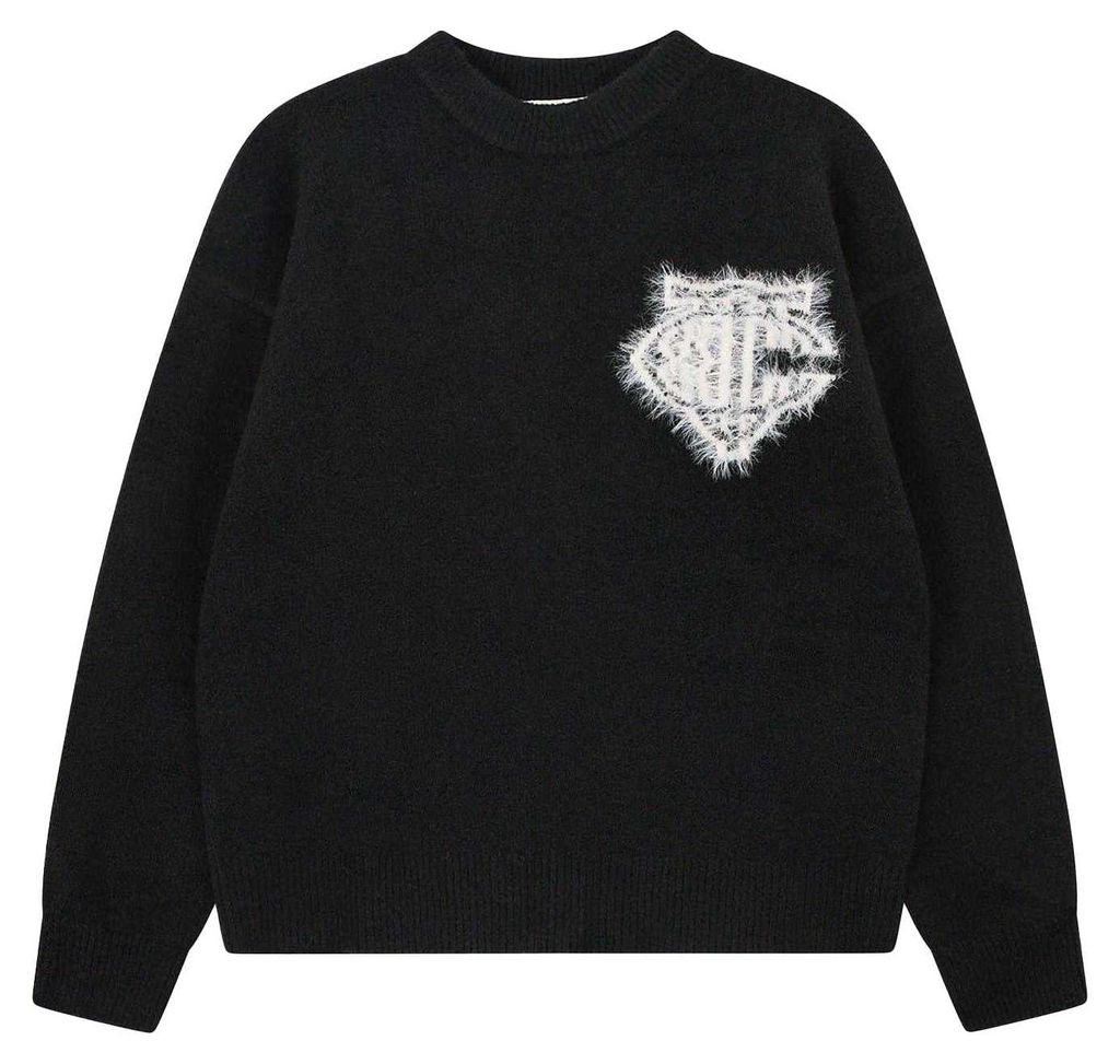 Couture - Pullover für Herren, Flauschig GT14630 (L) (Schwarz)