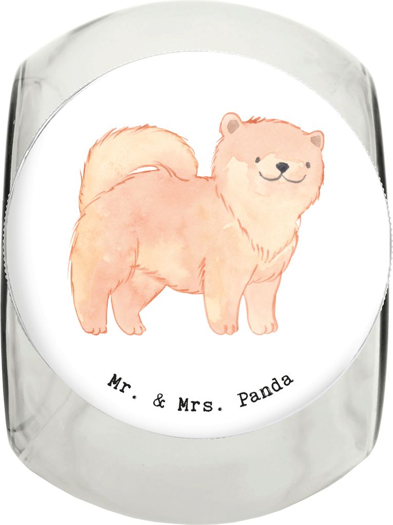 Mr. & Mrs. Panda Dose Chow-Chow Moment XL 2000ml - Weiß - Geschenk, Asiatischer Spitz, Vorratsbehälter, Tierfutterbehälter, Keksdose, Leckerli, ...