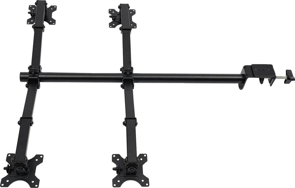 Tischhalterung für 4 Monitore - 4-Arm Monitorhalterung - 360° Drehung - ±90° Neigung - Höhenverstellung 0–40 cm - 9 kg pro Arm - Für 25–5...
