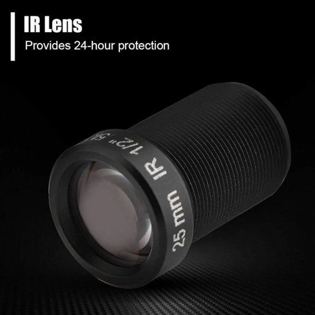 Objectif M12 25mm 5MP pour caméra de surveillance WiFi et IP