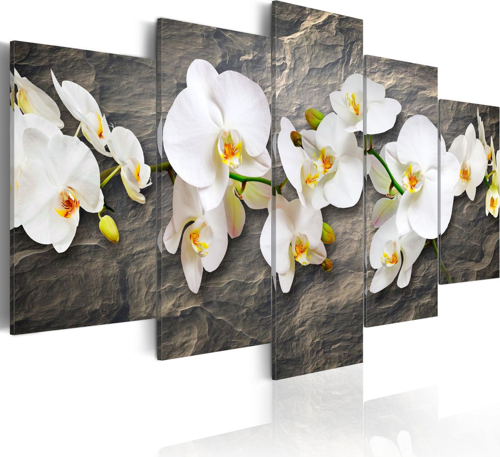 Leinwandbilder 200x100 cm 020110- 112 Vlies Leinwandbild 5 tlg Kunstdruck modern Wandbilder XXL Wanddekoration Design Wand Bild BLUMEN