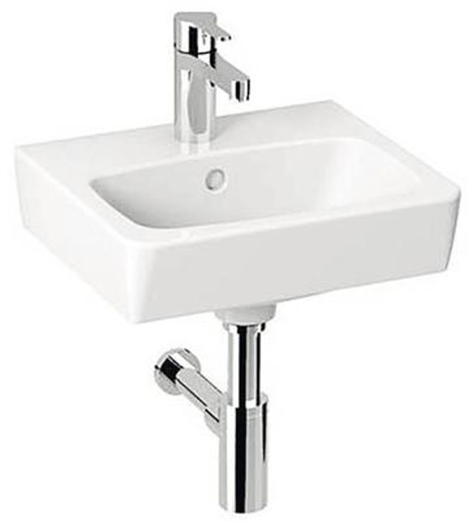 Jika Lyra plus - Waschtisch 400x340 mm, mit Überlauf, mit Hahnloch, weiß H8153800001041