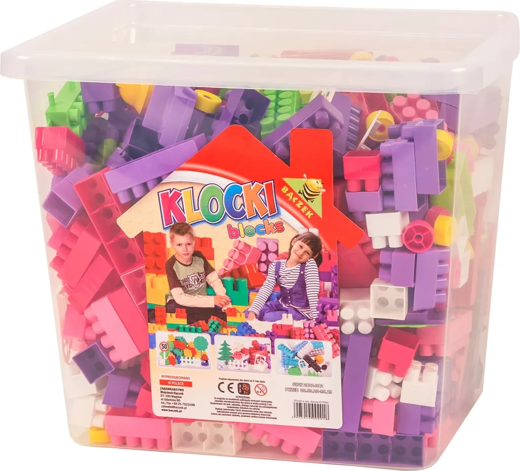 Briques de construction 500el en conteneur de rangement pratique