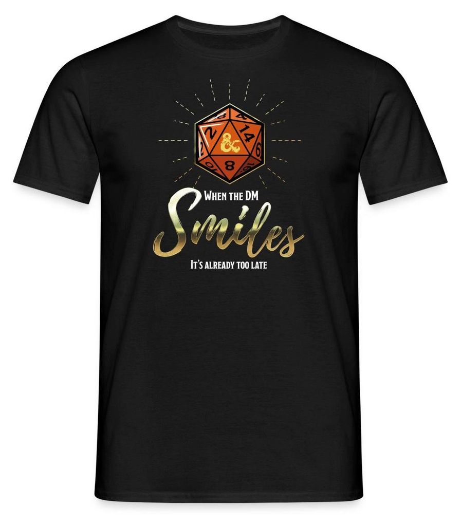 Spreadshirt Dungeons And Dragons When Dungeon Master Smiles Männer T-Shirt, 4XL, Schwarz