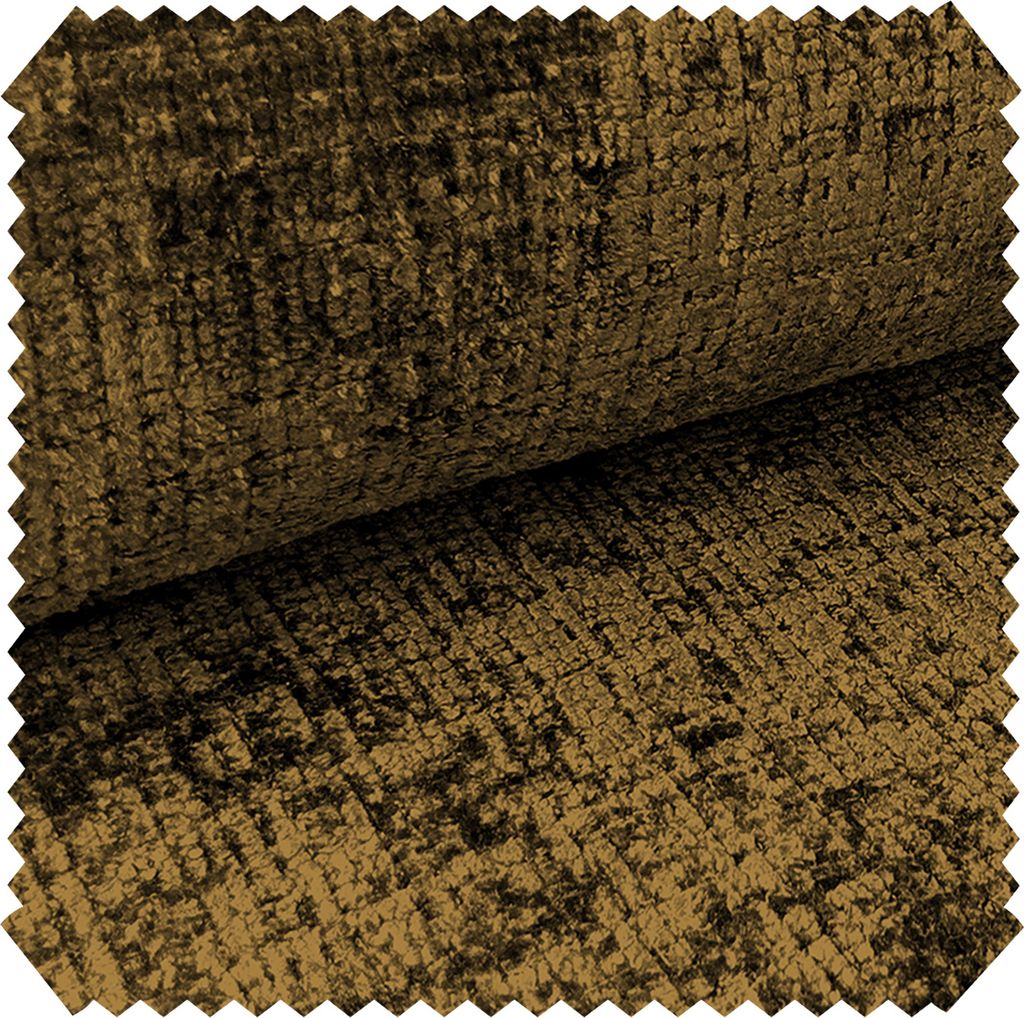 novely CRETA Chenille-Stoff Polsterstoff Möbelstoff Bezugsstoff | Meterware | 1 lfm - Farbe: 48 Ocker Gelb