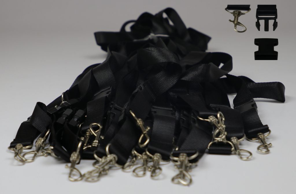 Schlüsselbänder Lanyard Keyholder Schlüsselband schwarz 2 x Produktbild 