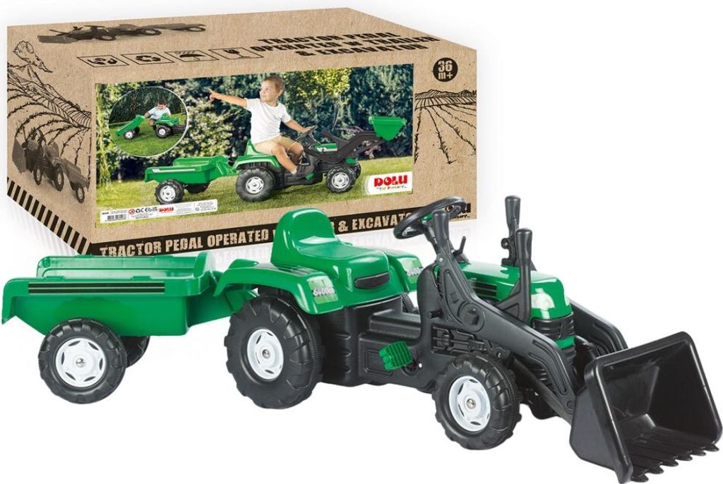 DOLU Trettraktor-Lader mit Anhänger 8048