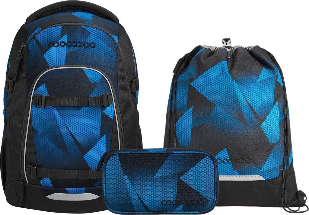 Coocazoo, Schulrucksack-Set MATE Electric Ice 3-teilig Produktbild 