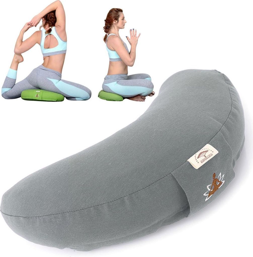 Halbmond Yogakissen | Meditationskissen mit Produktbild 