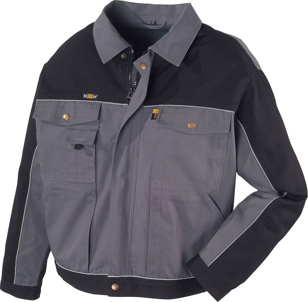 TEXXOR Arbeitsjacke RIO Canvas Gr. XXL grau/schwarz