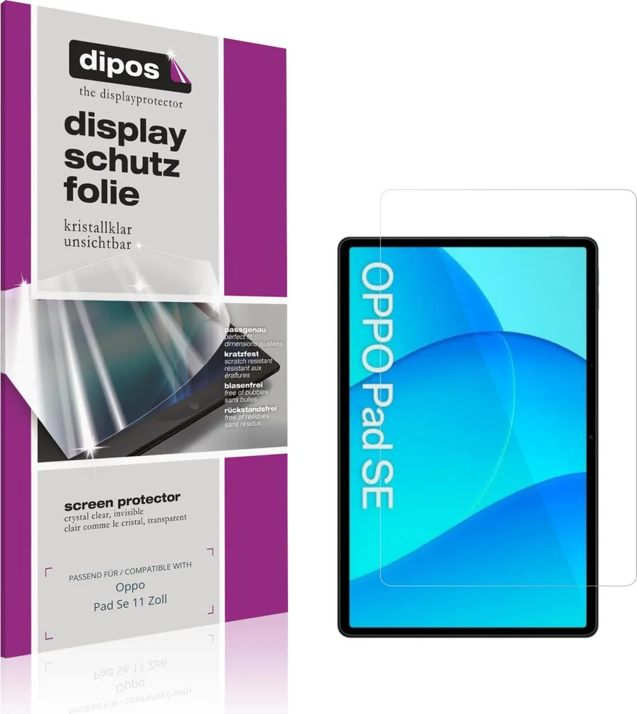2x Pellicola Oppo Pad SE 11 | Protezione Display Claro dipos Originale