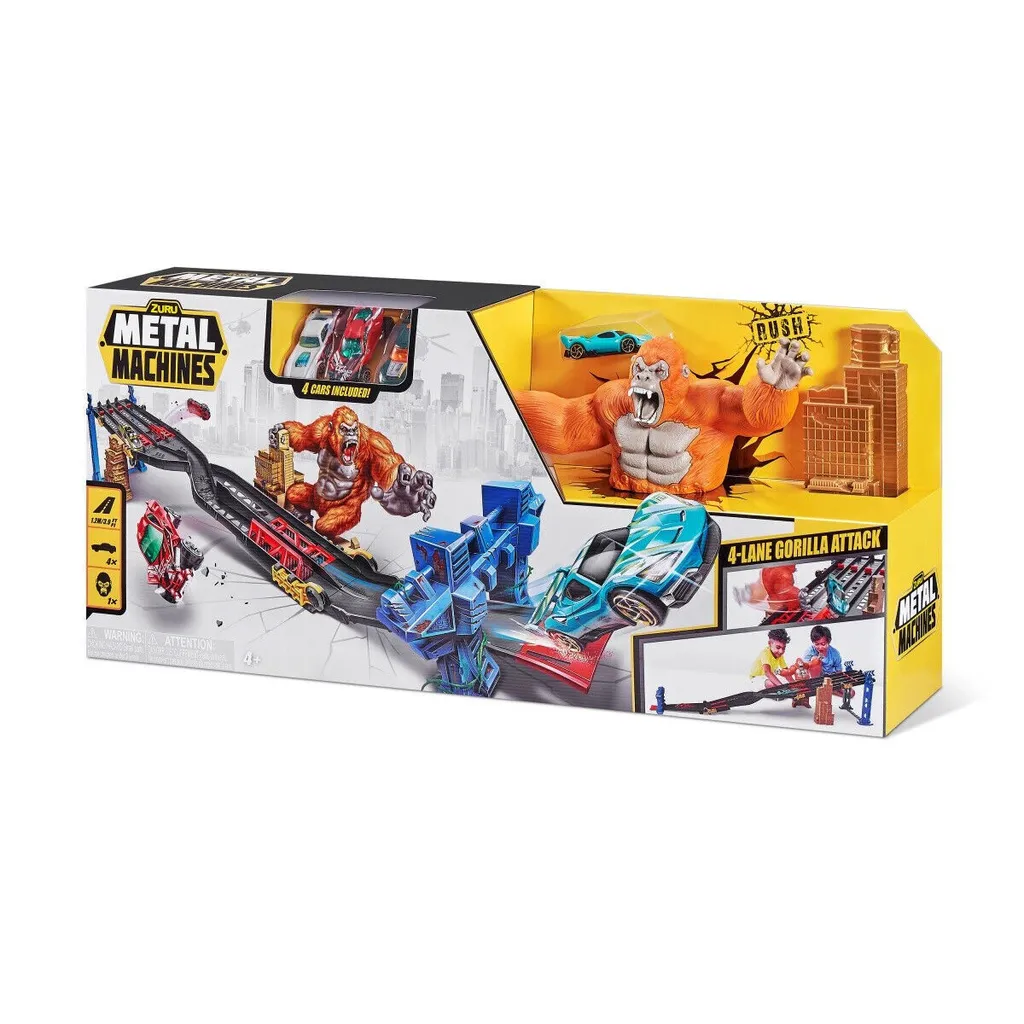 Zuru 6769 Metal Machines Pista 4 Corsie Attacco Gorilla - Prezzo Shock