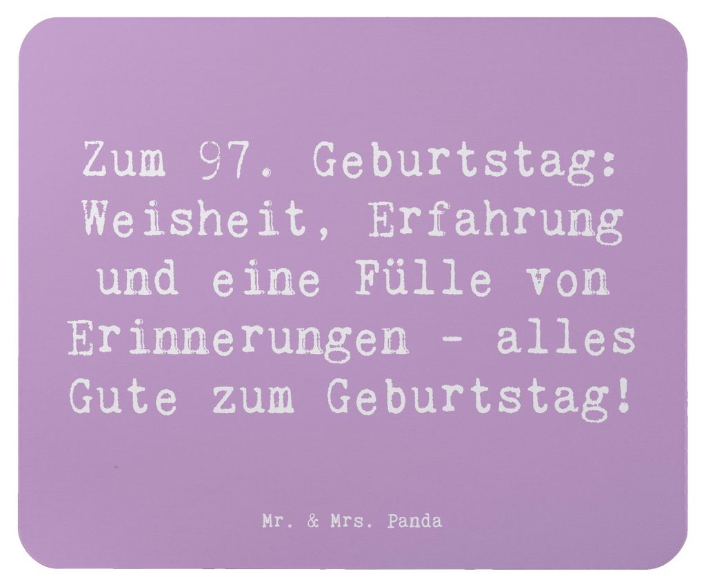 Mr. & Mrs. Panda Mauspad Spruch 97. Geburtstag - Produktbild 
