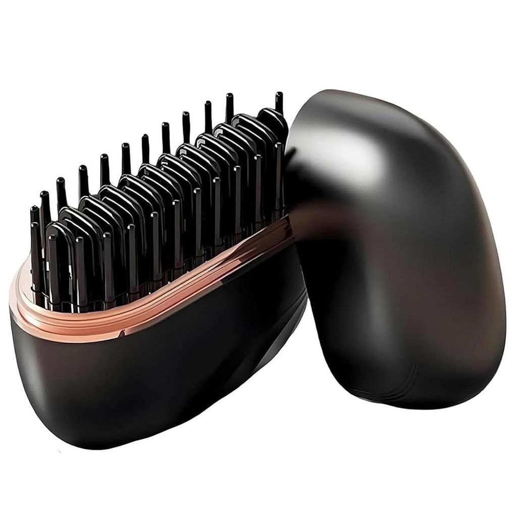 2 in 1 Kabellose Mini Glättebürste mit 3 Temperaturstufen,Tragbare Taschen-Glättbürste für Glatte Haare & Locken,2000mAh Akku für Reise Unter...