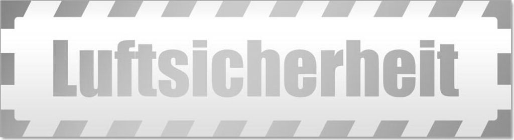 Luftsicherheit gestreift Magnetschild Schild magnetisch