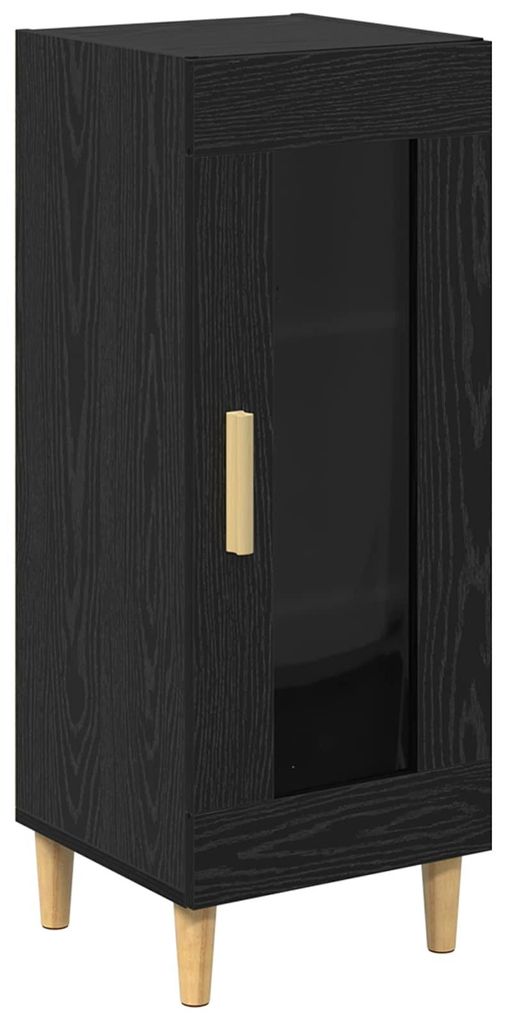 Sideboard Schwarz Eichen-Optik 34,5 x 32,5 x 90 cm
