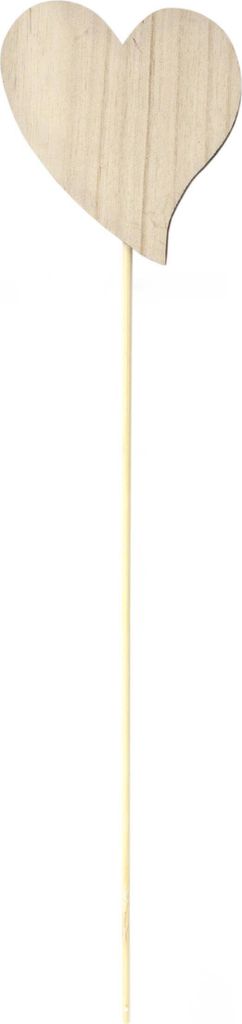 Blumen-Stecker Herz braun mit Holzstab 1 Stück