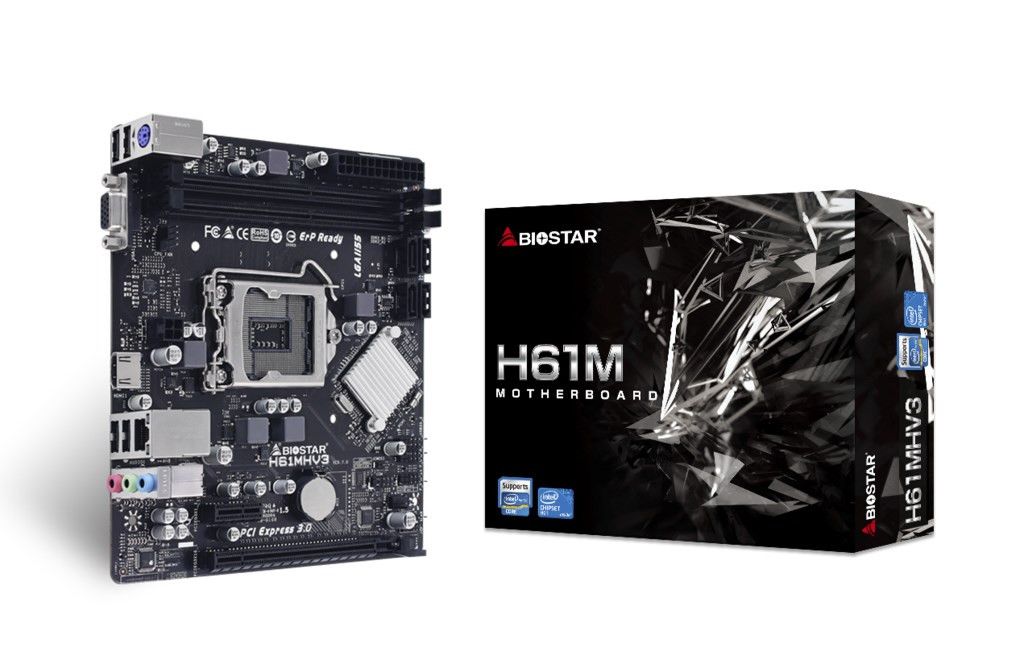 Biostar H61MHV3 - Motherboard - micro ATX - LGA1155-Sockel - H61 Chipsatz - Gigabit LAN - Onboard-Grafik (CPU erforderlich)