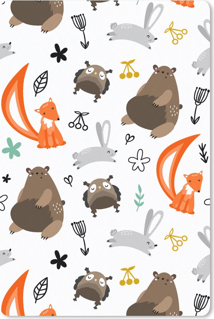 MuchoWow Mauspad Mousepad Tiere - Wald - Muster 18x27 cm - Mousepads - Maus Mat - Pad - Mausunterlage