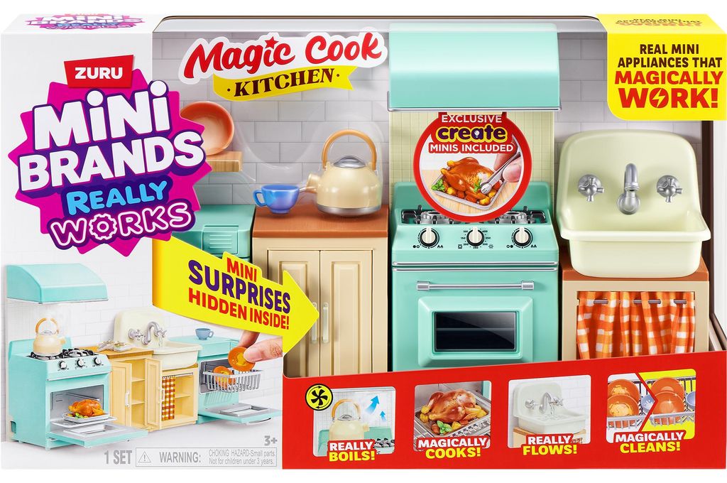 Mini Brands Magic Cook Kitchen Playset Series 1, Küche, 8