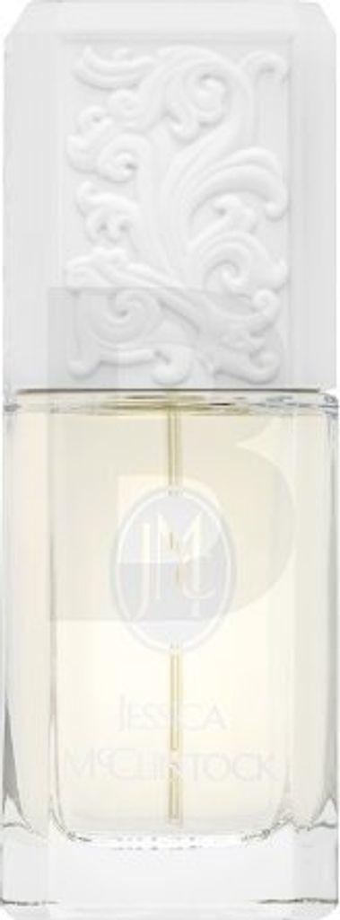 A bottle of Jessica McClintock perfume.