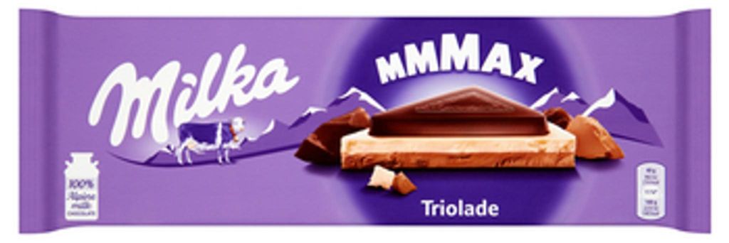 Milka Mmmax Triolade, melkchocolade en pure chocolade, 280 Productafbeelding 