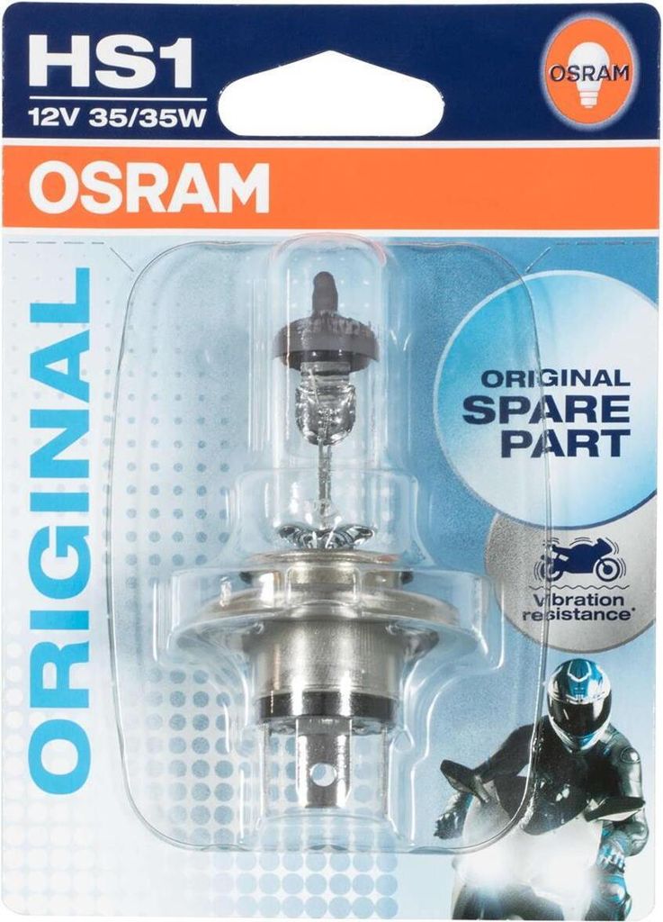 Osram Original Line 64185-01B, Motorrad Halogenlampe HS1 (1 Stück im Blister) Auto Lampe Premium E- Versand DE