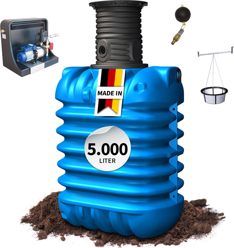 4rain MODULARIS Erdtank-Paket 5000 Liter Haus-Premium