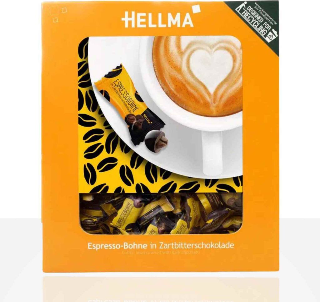 Hellma Espresso-Bohne in Zartbitterschokolade 380 Stk Produktbild 