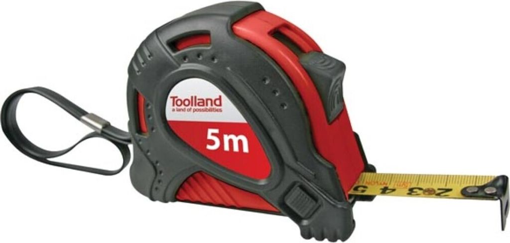 Toolland Maßband 5m mit Feststellknopf