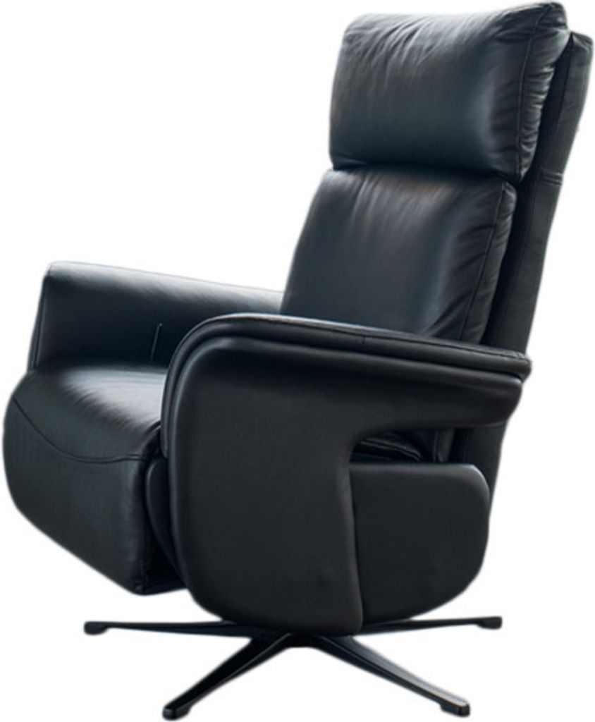 KAWOLA Sessel NAMA Relaxsessel drehbar Leder schwarz