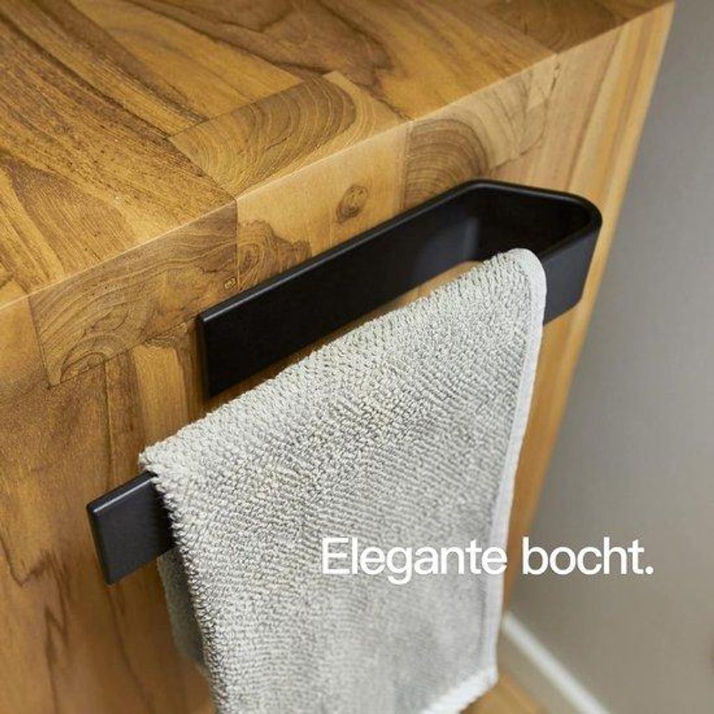 Selbstklebender Bade- und Kochtuchhalter ohne Bohren, 40 cm