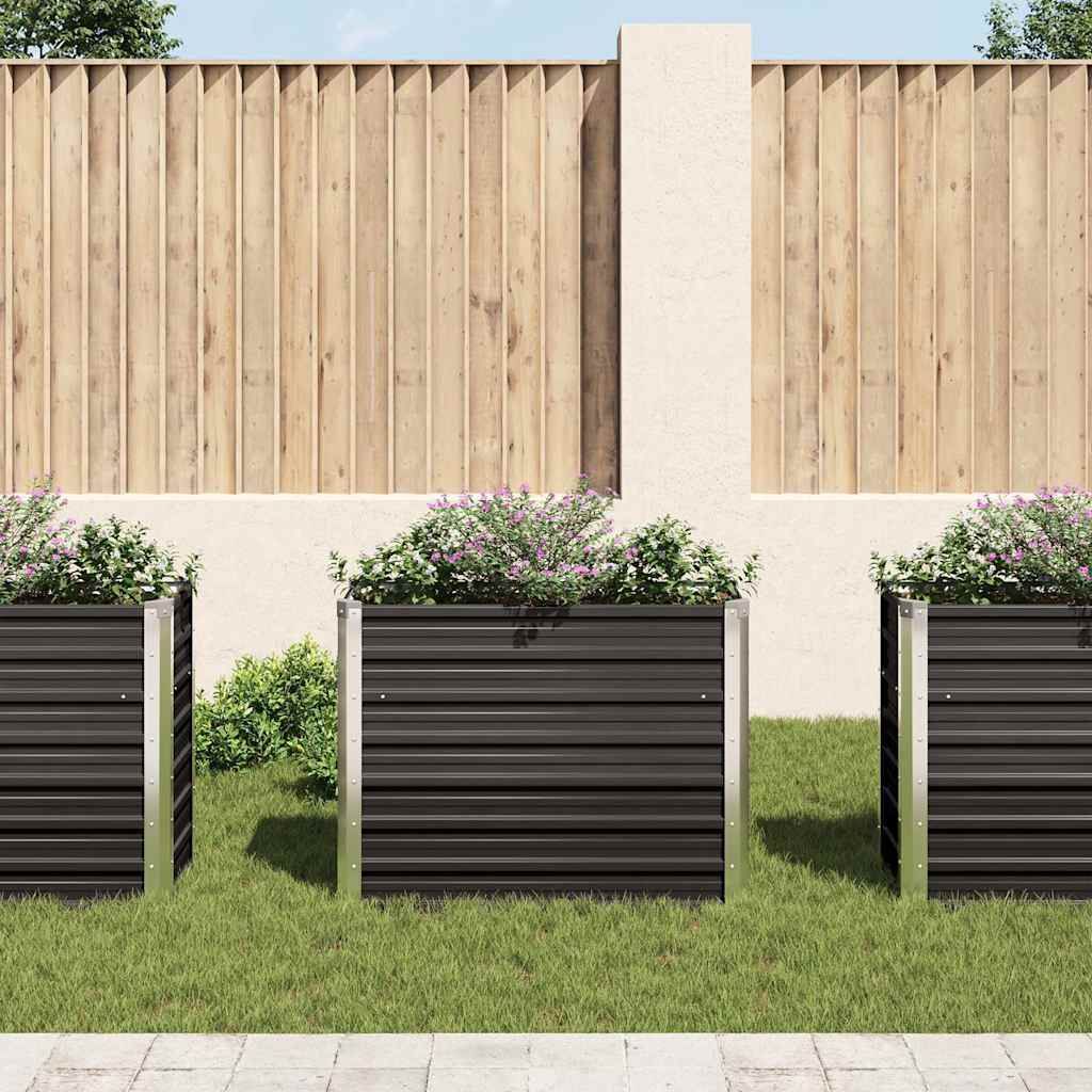 vidaXL Záhradný zvýšený záhon antracit 100 x 40 x 77 cm Obrázok produktu 2